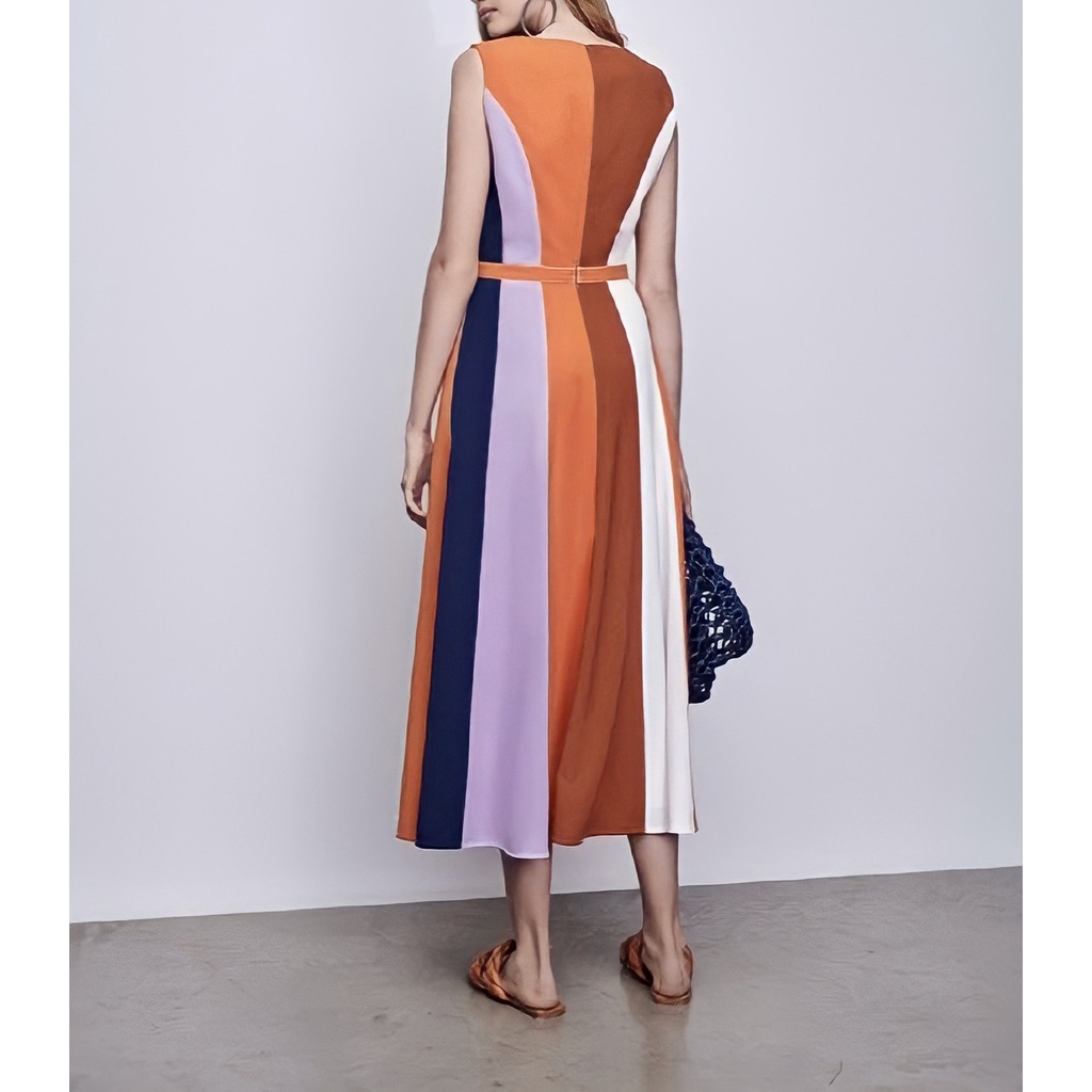 ĐẦM T.AL.B0T COLORBLOCK  A-LINE