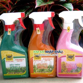3 lọ phân bón lá cao cấp đầu trâu spray dạng xịt - t14.1