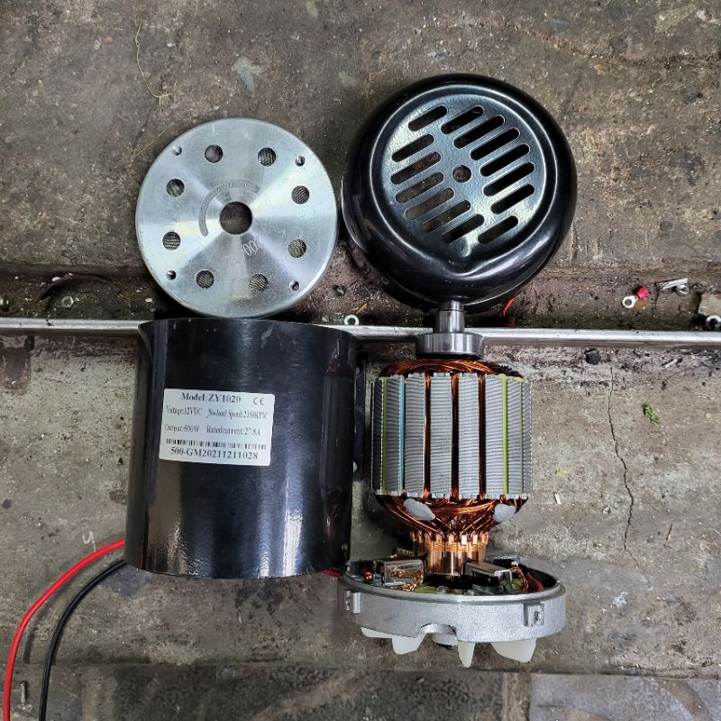 Motor 12V 500w có cánh quạt làm mát