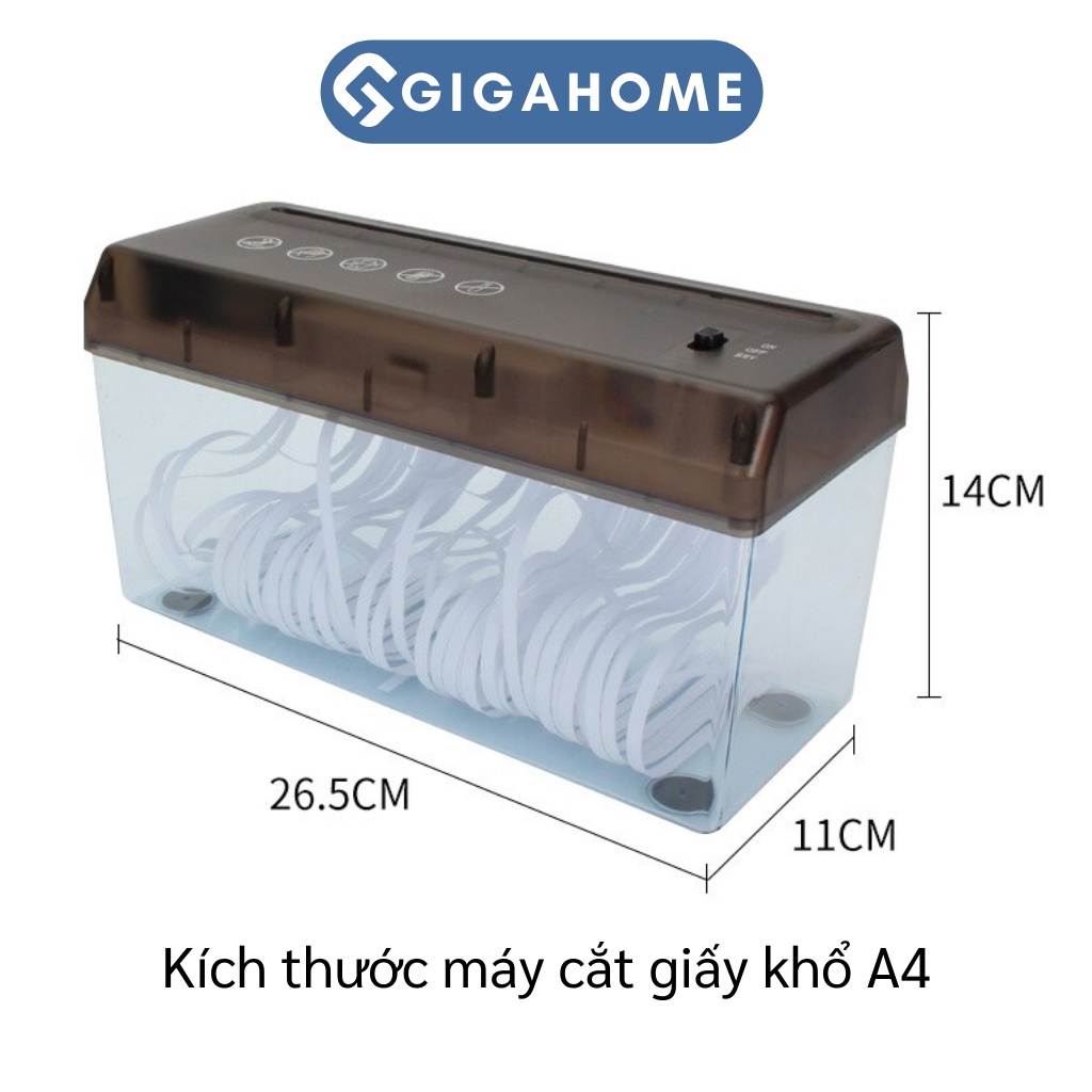 Máy Cắt Giấy, Hủy Tài Liệu Tự Động GIGAHOME Có Thể Lắp Pin Khi Không Có Điện 1008