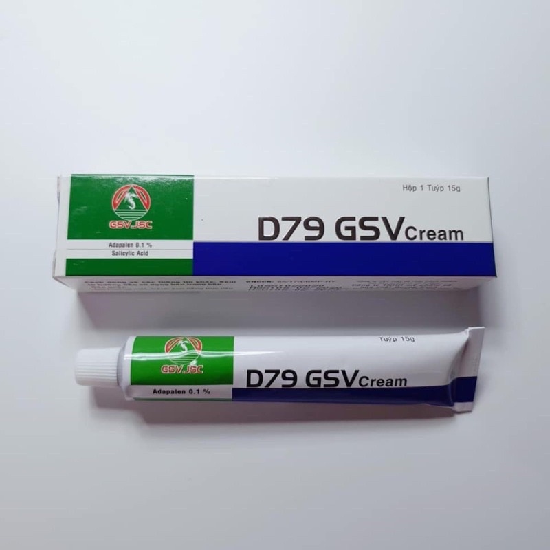 (15g)Kem dưỡng D79 GSV Cream - Giảm Mụn Trứng Cá, Mụn Lưng, Dày Sừng