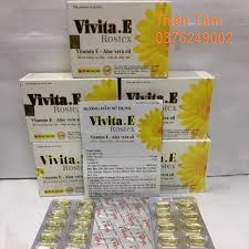 Viên uống Vivita. E bổ sung vitamin e cho da, (100mg) kèm tinh chất nha đam, đẹp da, sáng da mờ thâm hộp 30 viên