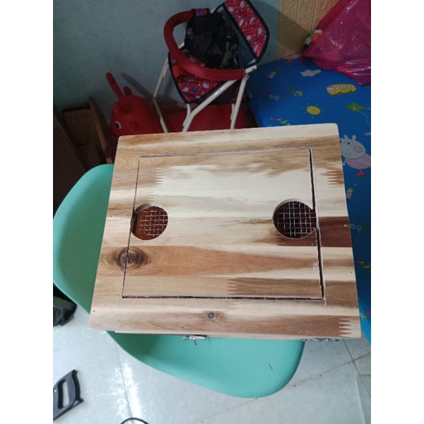 Chuồng nuôi bò sát gỗ ghép và mica KB9 D35 R25 C50cm