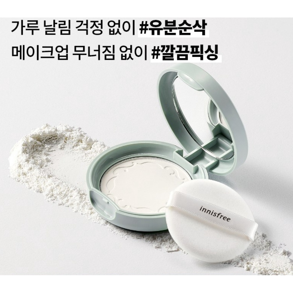 No Sebum Mineral Pact 8.5g Mỹ Phẩm Hàn Quốc Chăm Sóc Da Mặt Làm Đẹp Không Bã Nhờn 8.5g Hiệu innisfree