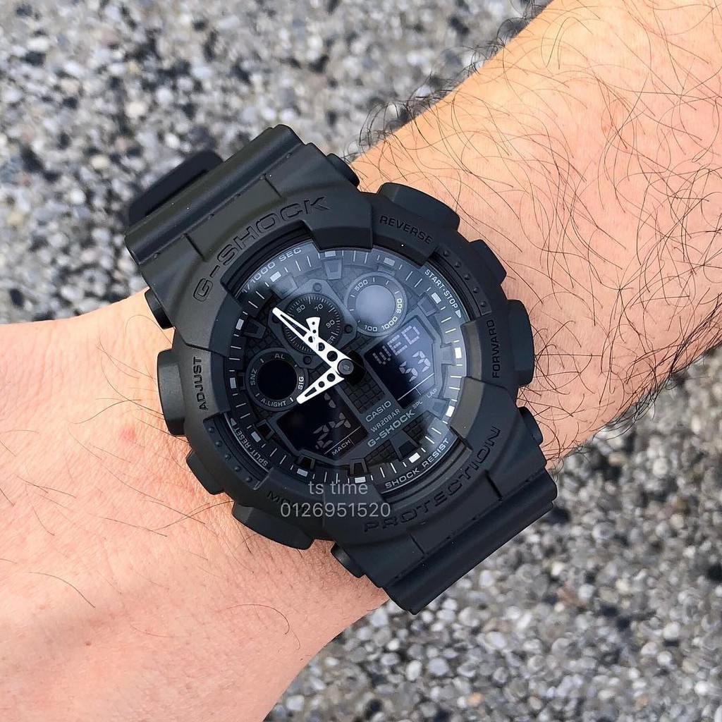 Đồng hồ G-Shock Nam GA-100-1A1 chính hãng - Bảo hành 5 năm - Pin trọn đời