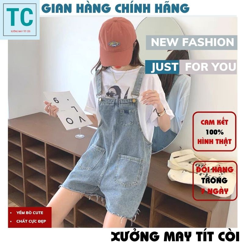 (ẢNH THẬT) yếm nữ 💚quần yếm jean nữ ,jean nữ cực xinh ,phong cách bánh bèo, vintage ,trẻ trung hàn quốc ulzzang TÍT CÒI | BigBuy360 - bigbuy360.vn