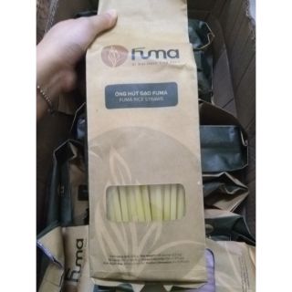 Ống hút gạo FUMA size cafe 500g/gói (các màu: trắng củ mì, vàng dành dành, cam nhạt gấc, tím nhạt lá cẩm)~110chiếc/gói
