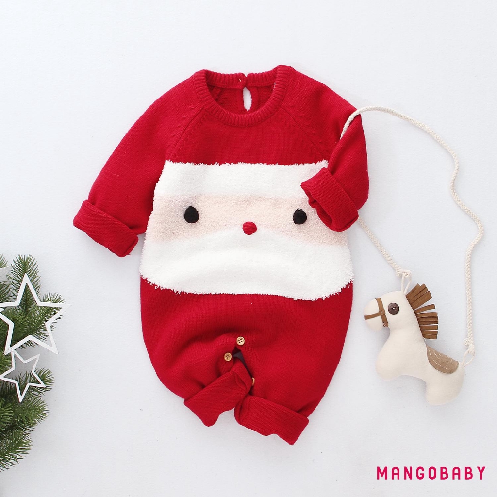 ♬MG♪-Newborn Baby Girl Boy Wool Knitting Romper Jumpsuit Warm Outfits Xmas Clothes