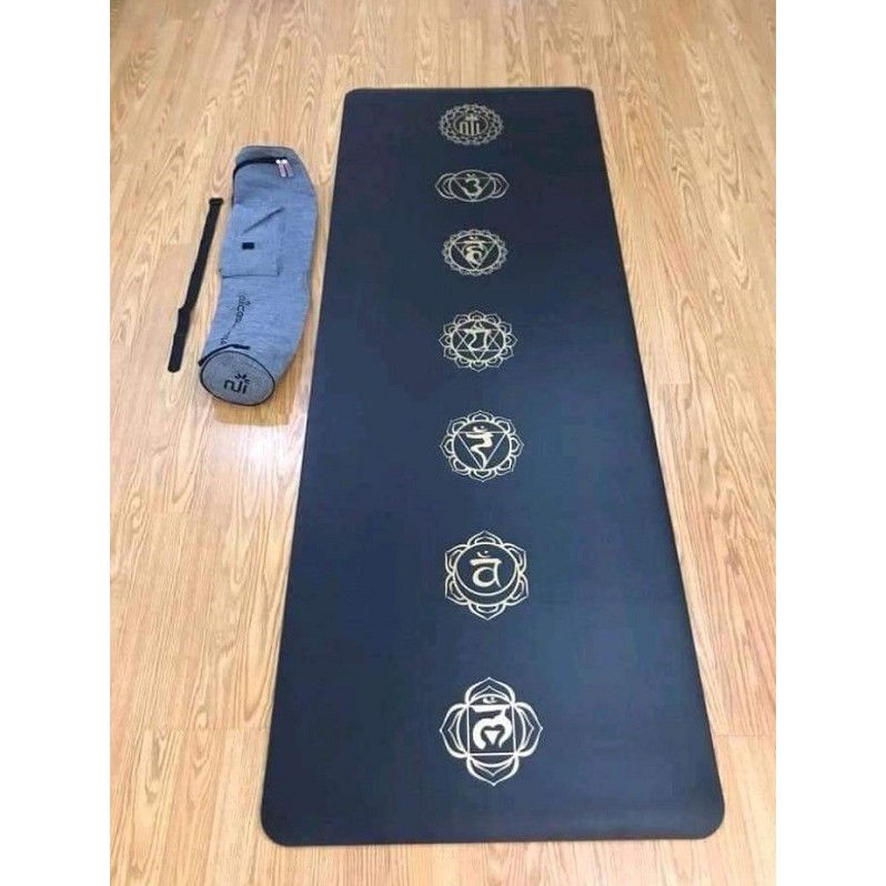 Thảm Yoga Cao Su Nicegood Chống Trơn Trượt Cao Cấp Sang -Xịn - Mịn (Mẫu 7 Luân Sa) -Ảnh Thật( Kèm Túi đựng +Dây Buộc)