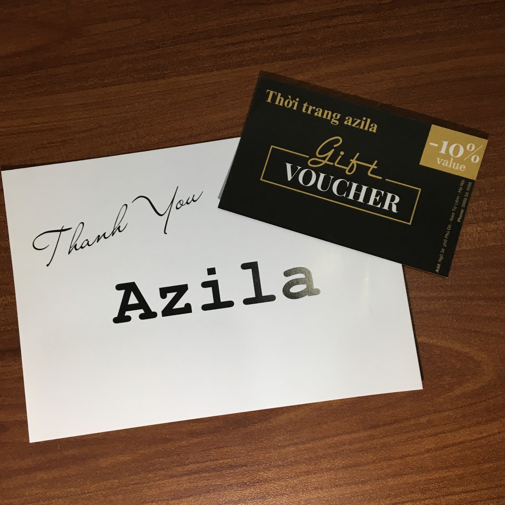 Thẻ Voucher Azila, mã giảm giá độc quyền cho tất cả sản phẩm shop Azila