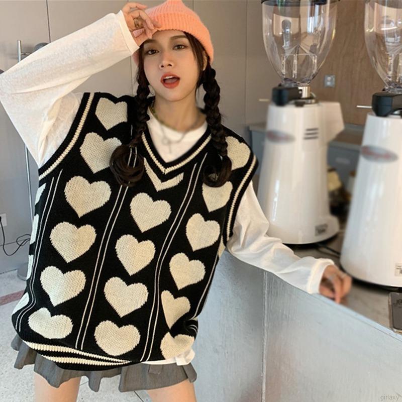 Áo len nữ không tay cổ chữ V thời trang Hàn Quốc | BigBuy360 - bigbuy360.vn