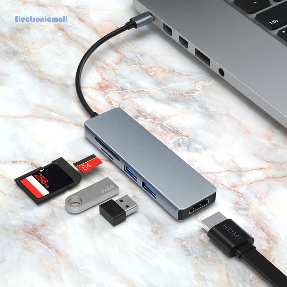 Bộ Chuyển Đổi Usb 3.0 Loại C Sang Hdmi-Compatible 4k 5 Trong 1 Cho Macbook Pro Dock