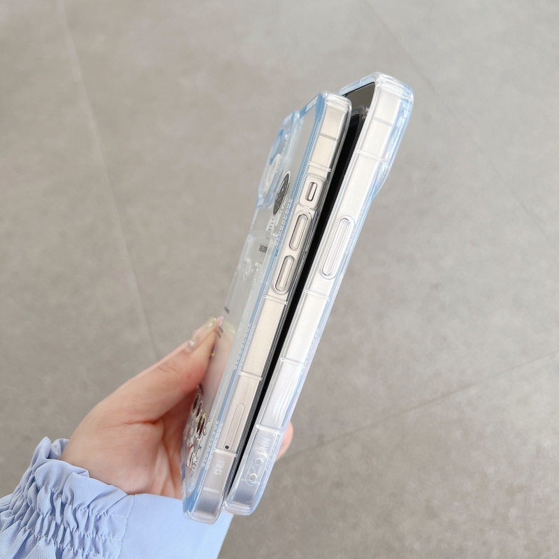 Ốp Điện Thoại Mềm Chống Sốc Dạng Ví Đựng Thẻ Hình Phi Hành Gia Cho iPhone 11 12 13 14 Pro XS Max X Mini 7 8 Plus Giá Đỡ