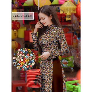 vải áo dài hoa nhí