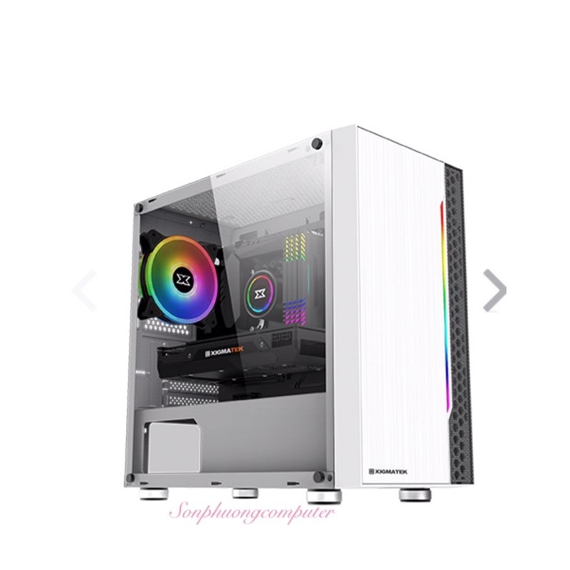 Vỏ Case máy tính Xigmatek Gemini ARCTIC RGB STRIP (Mini Tower/Màu Trắng)