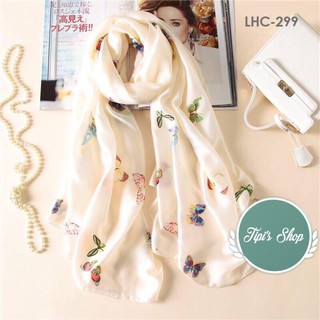 Khăn choàng cổ Lụa hình hoa bướm