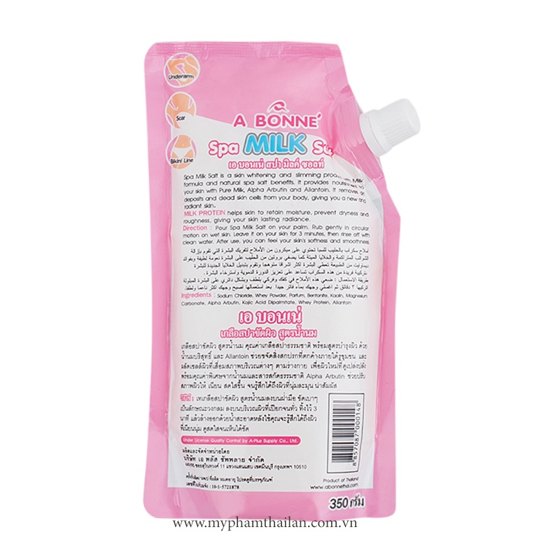 Muối tắm sữa bò tẩy tế bào chết A Bonne Spa Milk Salt 350g Thái Lan