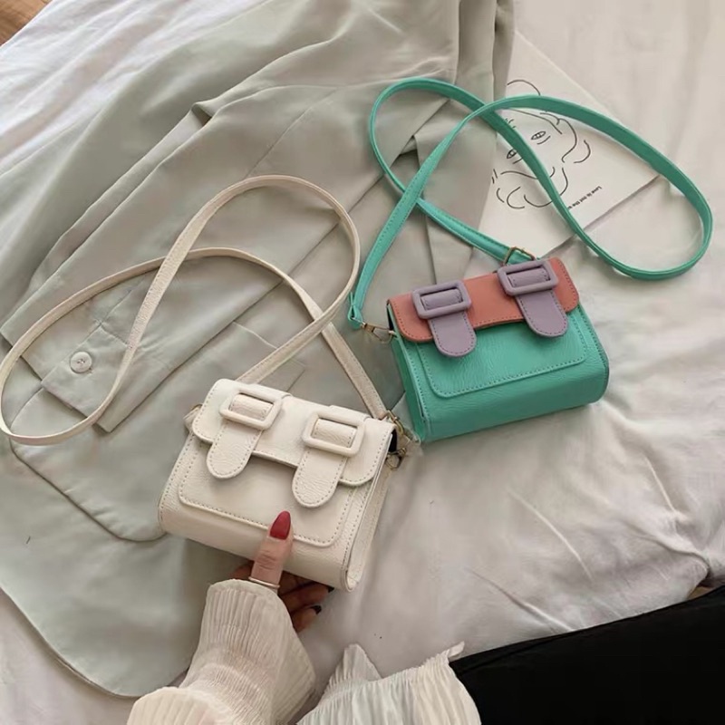 Túi xách mini cho nữ phối màu siêu xinh