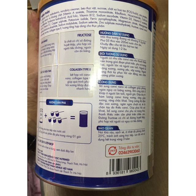 Canxi Nano 900g - Sữa dành cho người già - Loãng Xương - Tiểu đường date mới (21/02/2022)