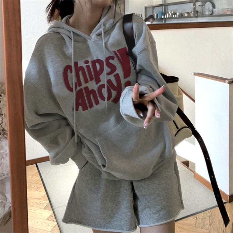 Áo Hoodie Dáng Rộng Thời Trang Mùa Đông Hàn Quốc Dành Cho Nữ