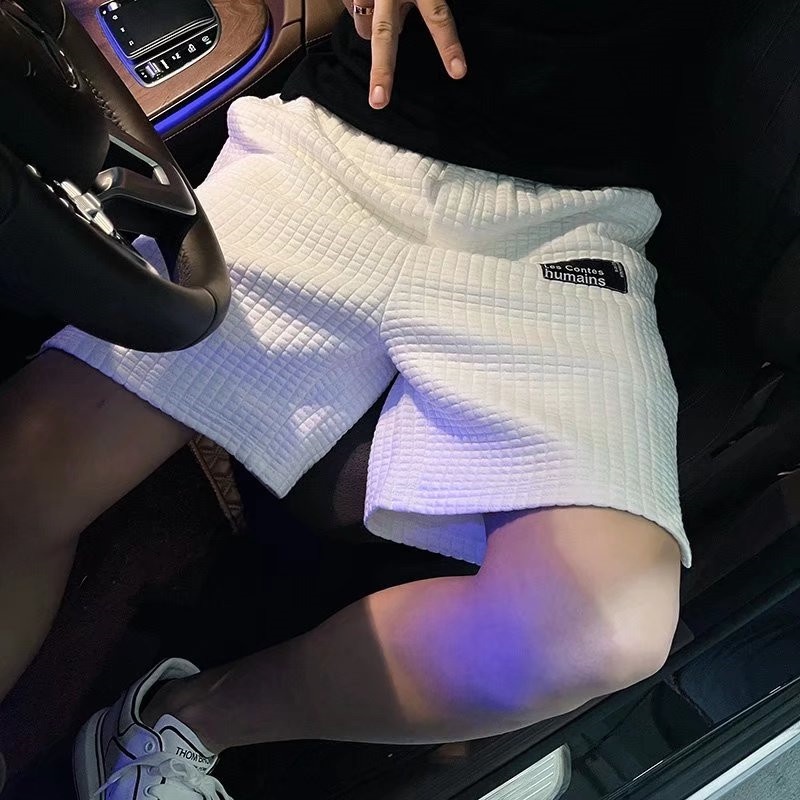 Quần Short Dáng Rộng Thoáng Khí In Chữ Phong Cách Hip Hop Thời Trang Đường Phố Hong Kong Cho Nam Giới Size M-3XL