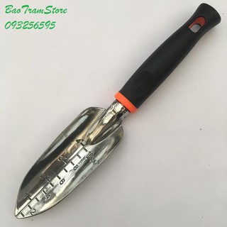 Xẻng làm vườn mini cao cấp chất liệu inox, có chia vạch