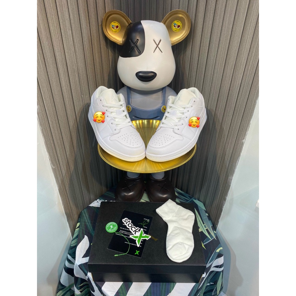 Giày Thể Thao Nam Nữ Sneaker JD Full Trắng Lai Au