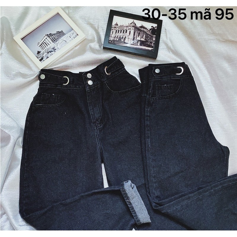 Quần baggy jean nữ  ✈️ FREESHIP ✈️ Quần baggy jean nữ size đại lưng cao kiểu hàng VNXK MS95 thời trang bigsize 2KJean