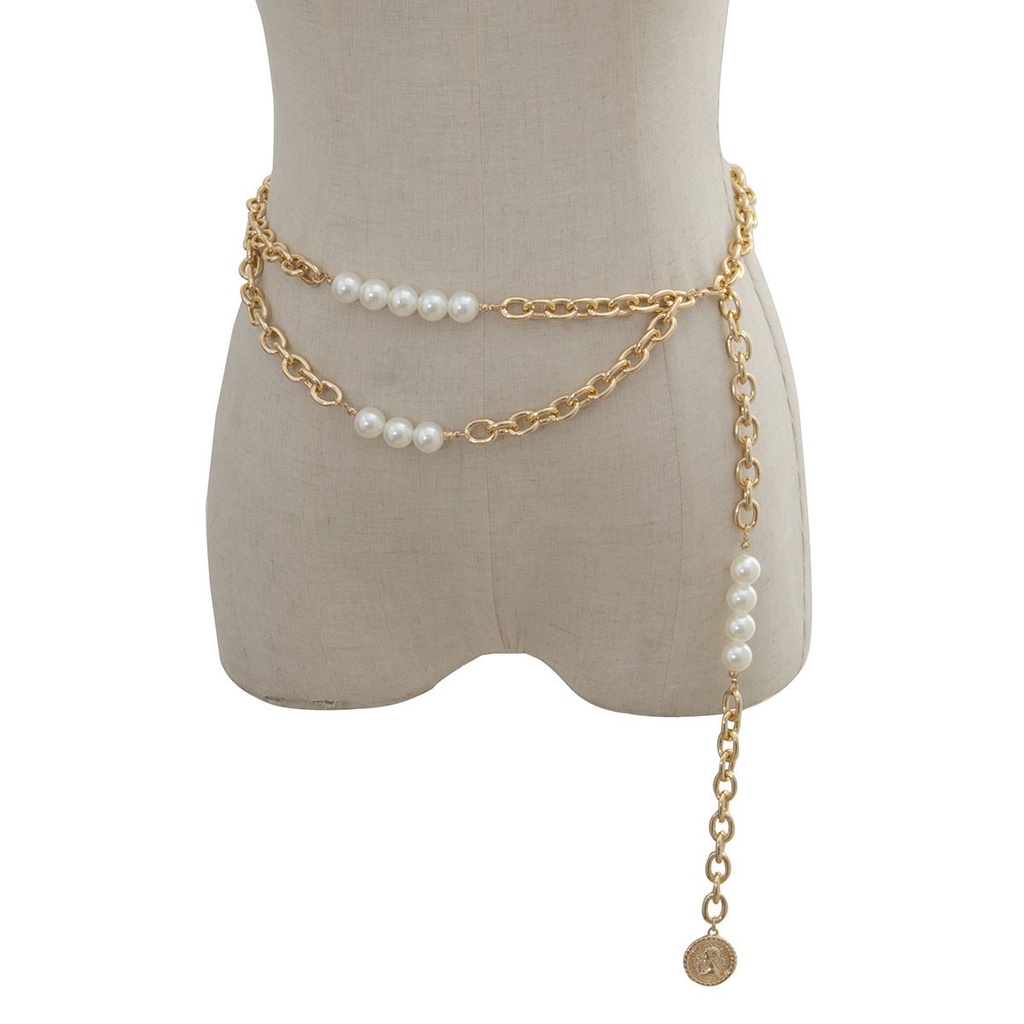 Thắt Lưng Đính Ngọc Trai Giả Thời Trang Cho Nữ