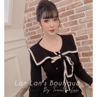 ảnh thật - váy len nơ qccc