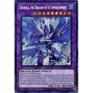 [Mã 155ELSALE giảm 7% đơn 300K] Thẻ bài Yugioh - TCG - Trishula, the Dragon of Icy Imprisonment / BLAR-EN048'