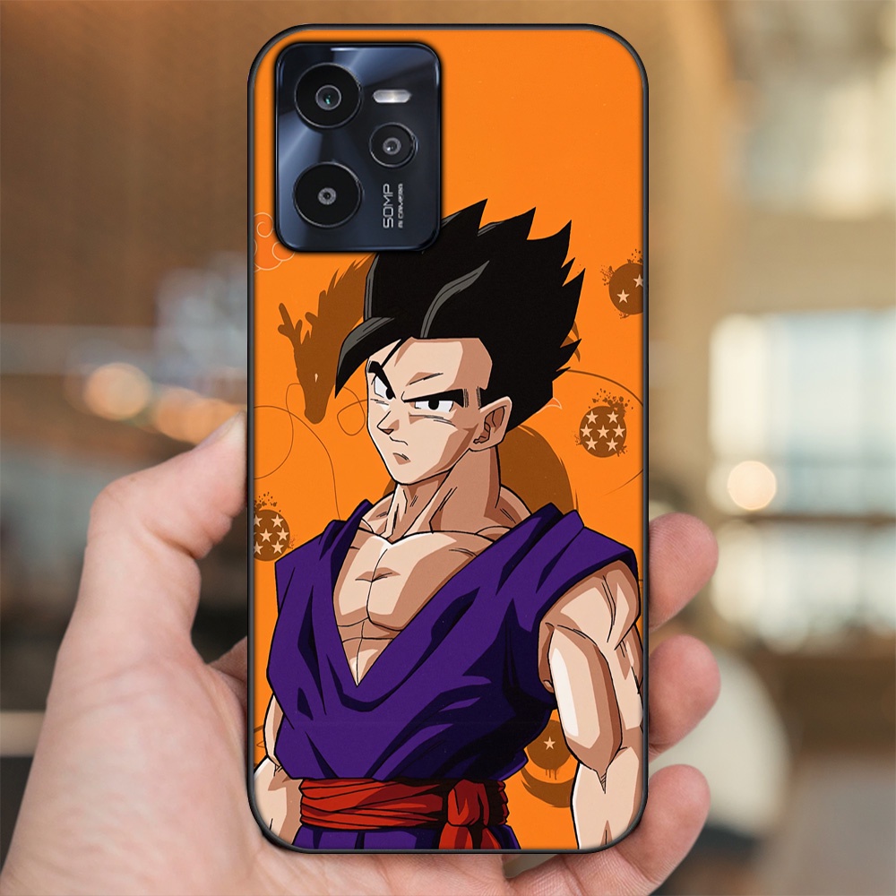 Ốp lưng Realme C35 viền đen in hình Gohan Dragon Ball