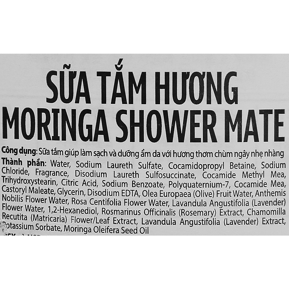 Sữa Tắm Shower Mate Hương Moringa (250ml/500ml/840ml)