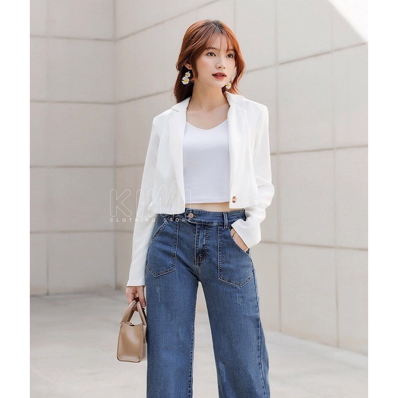 Áo Khoác Blazer Nữ Dáng Lửng Tay Dài-BLA22064