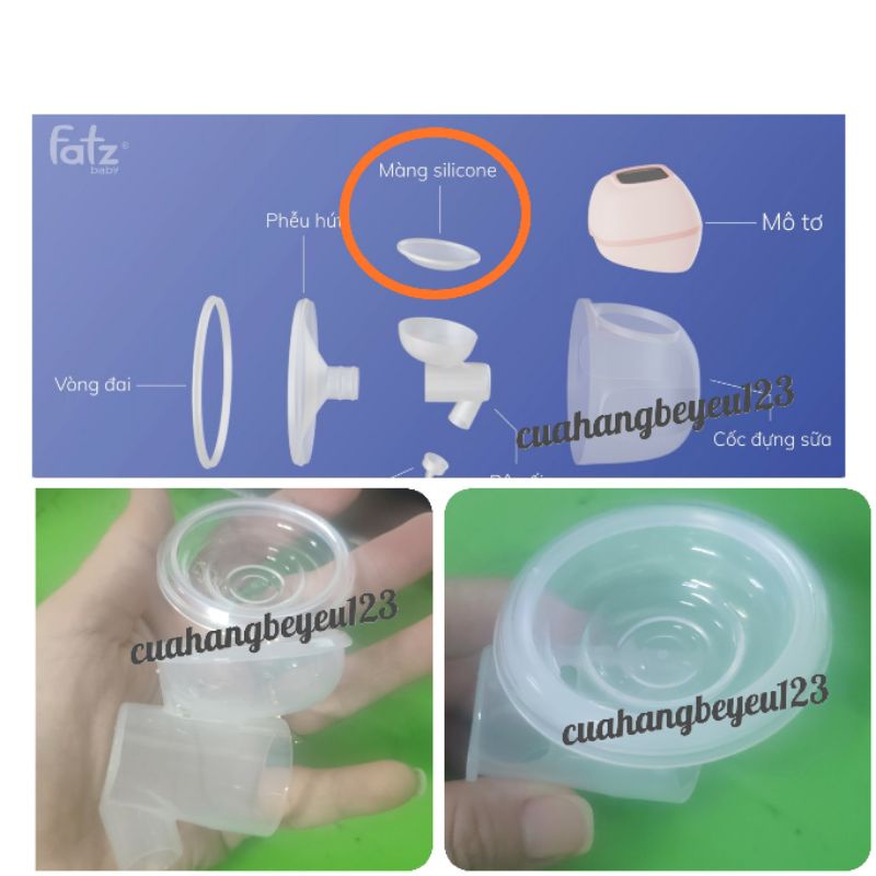 Màng silicone ngăn sữa - Phụ kiện cho Cup hút sữa rãnh tay FatzBaby Freemax 1 - Fatz FB1201CW