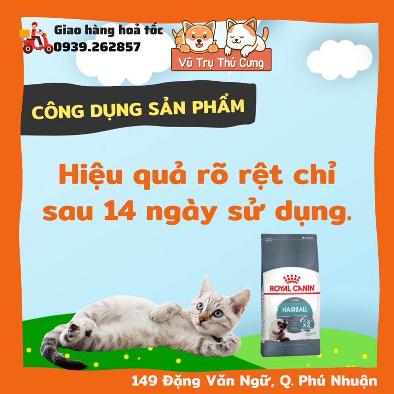 Hạt Royal Canin Hairball giúp tiêu búi lông Mèo, bịch 2Kg