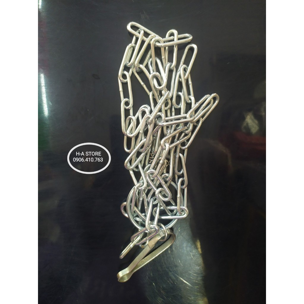 Dây xích vòng cổ chó mèo thú cưng nhỏ 2li / trung 3li / lớn 4li dài 1m45