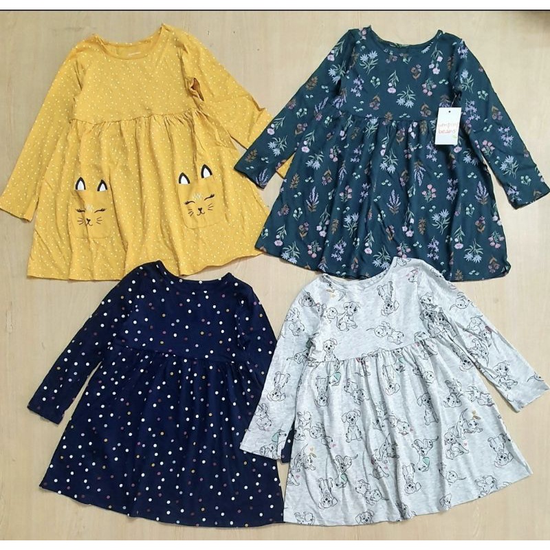 Váy đầm cotton dài tay thu đông J.Beans xuất dư xịn cho bé gái