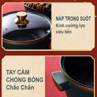 Nồi Lẩu Điện Đa Năng ARISON (Lẩu, Nấu, Xào, Chiên,Hấp,Nấu Cơm,Nấu Cháo..)Mini Tiện Lợi [FREE EXTRA]