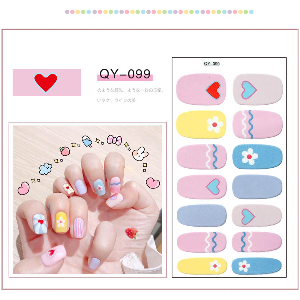 [Hàng mới về] Nhãn dán trang trí móng tay tự dính chống thấm nước lâu trôi kiểu Hàn xinh xắn hợp thời trang