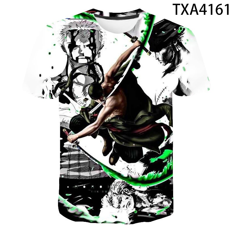 Áo Thun Tay Ngắn In Hoạt Hình One Piece Thời Trang Mùa Hè Cho Bé Trai Và Gái