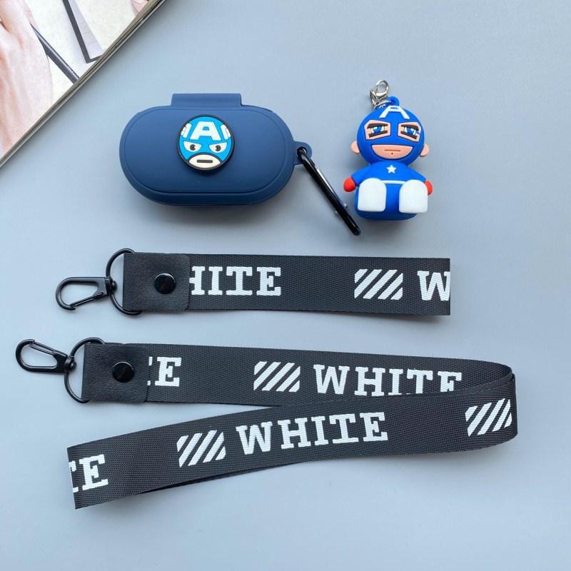 Galaxy Buds_Ốp Silicon cho tai nghe Galaxy Buds +/ Galaxy Buds hình Siêu Anh Hùng kèm móc khóa dây đeo