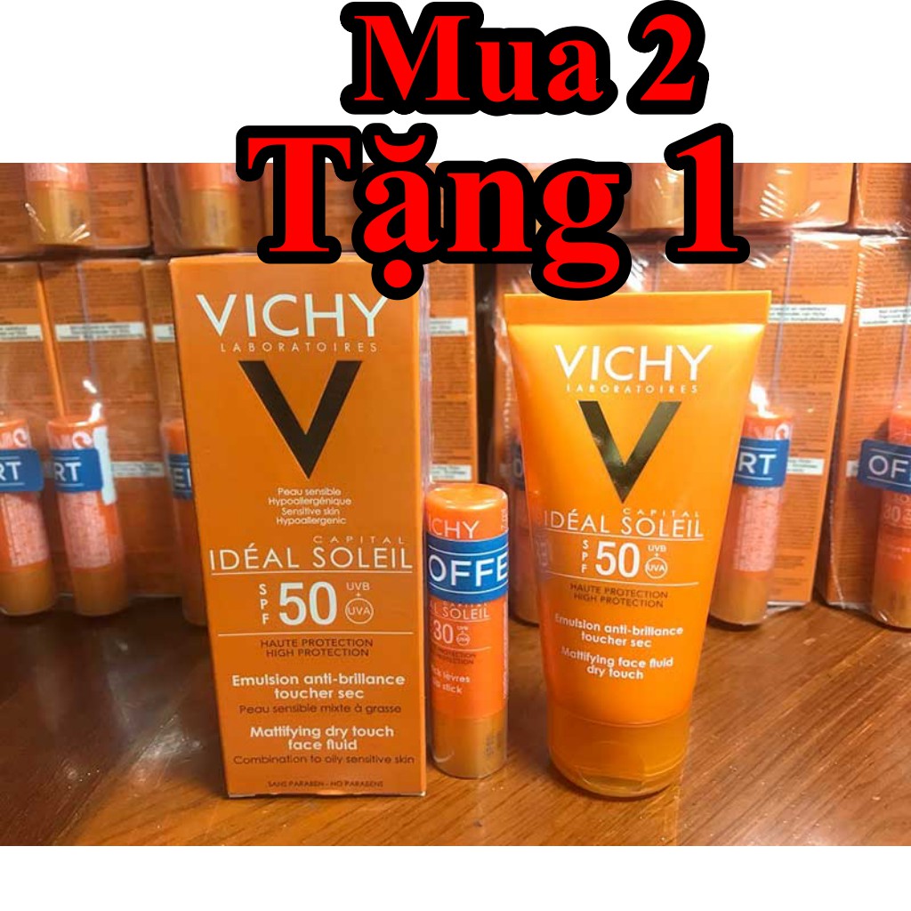 {Siêu Chống Nắng} Kem Chống Nắng Vichy SPF50 Không Gây Nhờn Rít Không Màu SPF50 Vichy Capital Soleil (50ml)