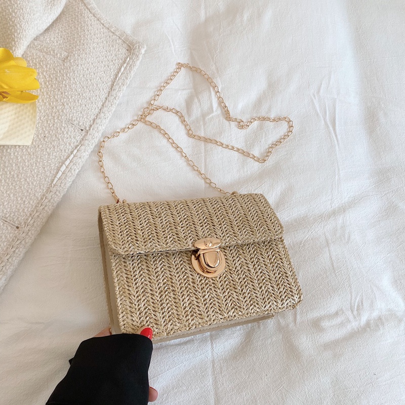 Túi xách nữ đẹp Tobun Fashion chất liệu rơm phong cách Hàn Quốc TX08