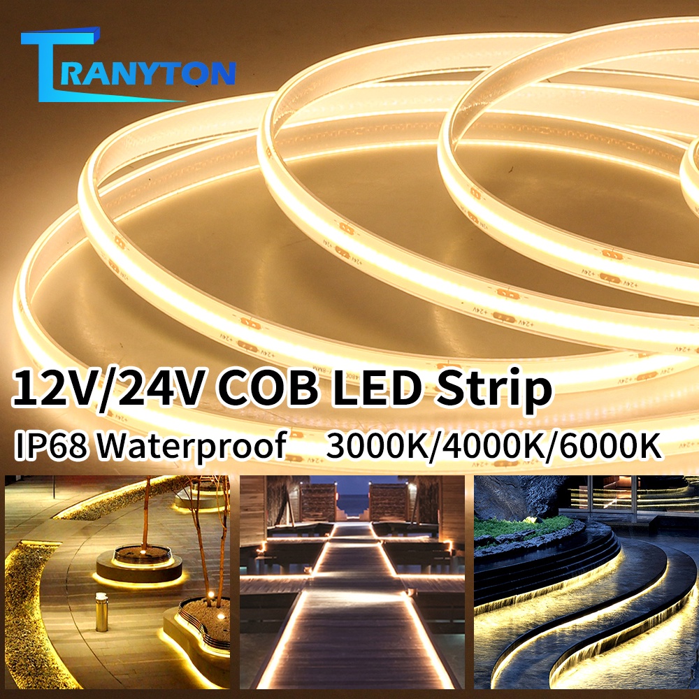 COB Dây Đèn LED 5M 480 Bóng IP68 IP68 3000K 4000K 6000K Siêu Sáng Chống Thấm Nước Trang Trí Trong Nhà / Ngoài Trời