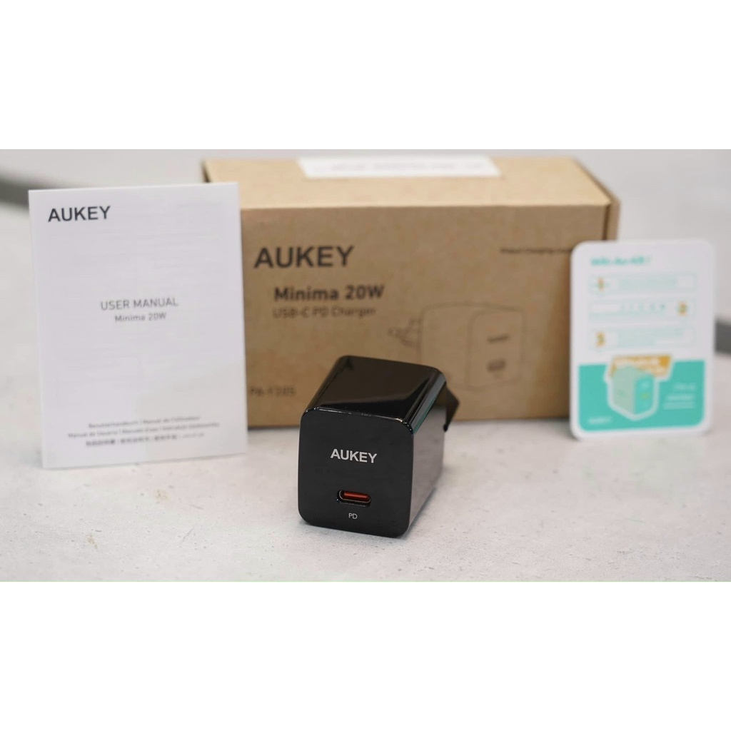 Cốc Sạc AUKEY PD 20W , Sạc nhanh  Giành Cho IPhone 11 Trở Lên