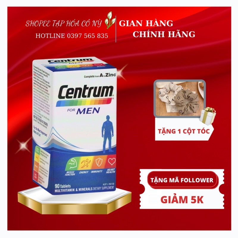 Centrum for Women, for Men 90 viên. Viên uống bổ sung dinh dưỡng