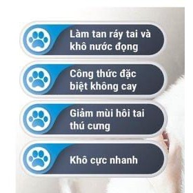 Nước vệ sinh tai mini cho chó mèo (Tropiclean, Mỹ)