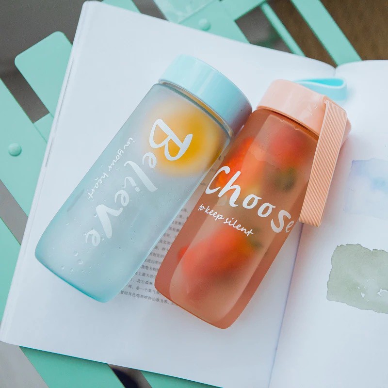 Bình Nước Nhựa Detox Sinh Viên Học Sinh Cute Dễ Thương 550ml EVEMOM STORE BN002 | BigBuy360 - bigbuy360.vn