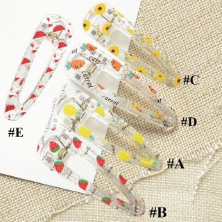 Kẹp tóc trong suốt họa tiết hoa
